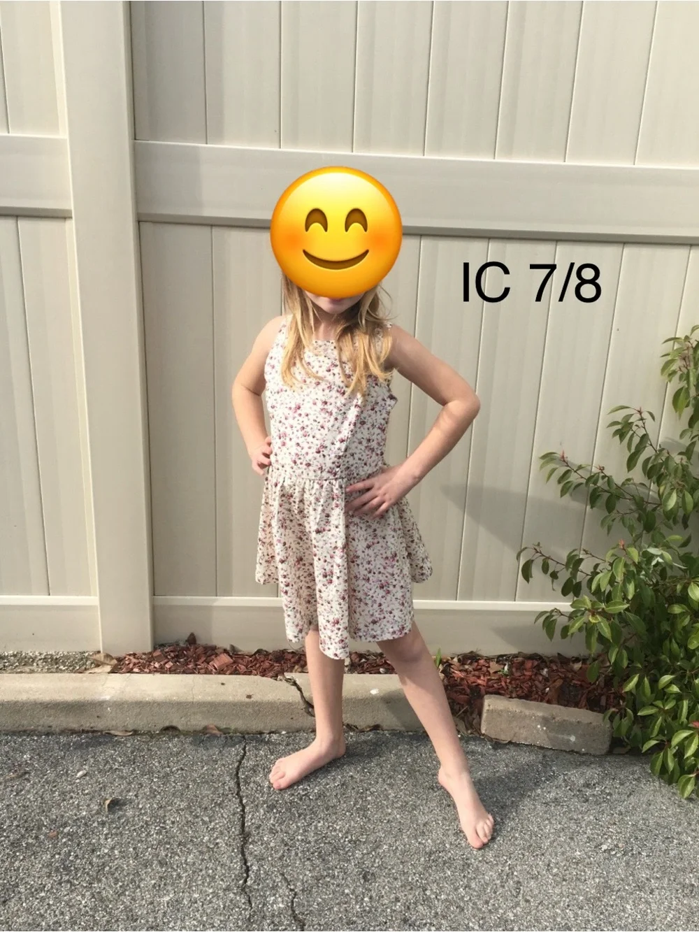 Weissman Floral Lyrical Dress with attached Leotard. Size IC 7/8